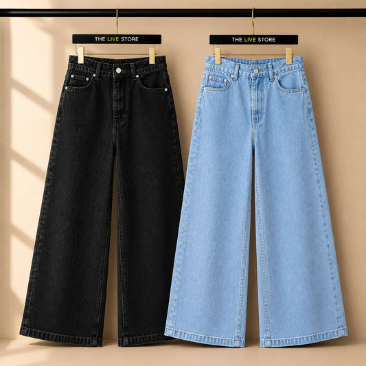 PACK OF TWO JEANS (BLACK, SKY BLUE) The Live Store
