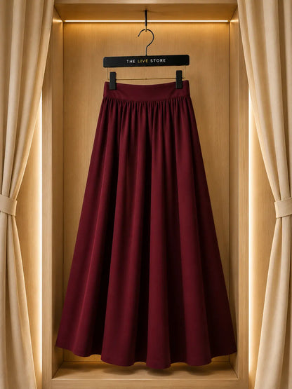 MAROON MAXI SKIRT