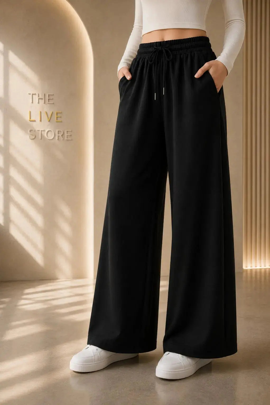 BLACK FLAPPER TROUSER The Live Store
