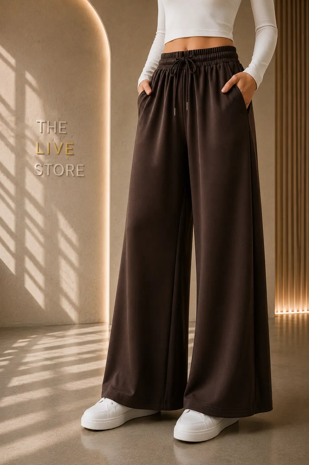 DARK BROWN FLAPPER TROUSER