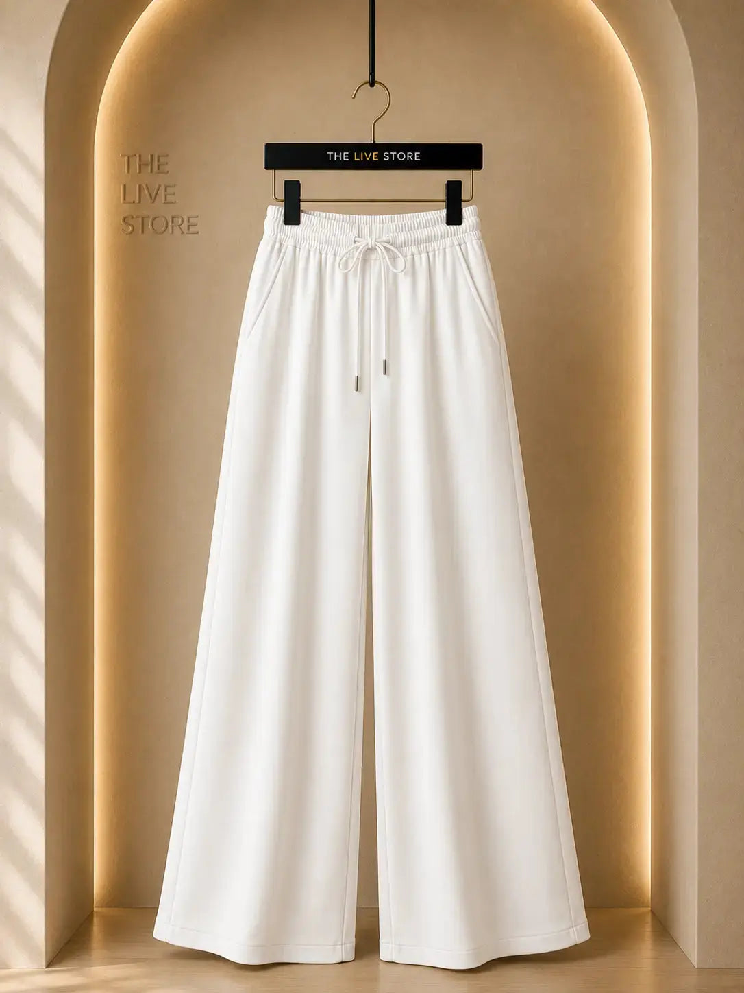WHITE FLAPPER TROUSERS The Live Store