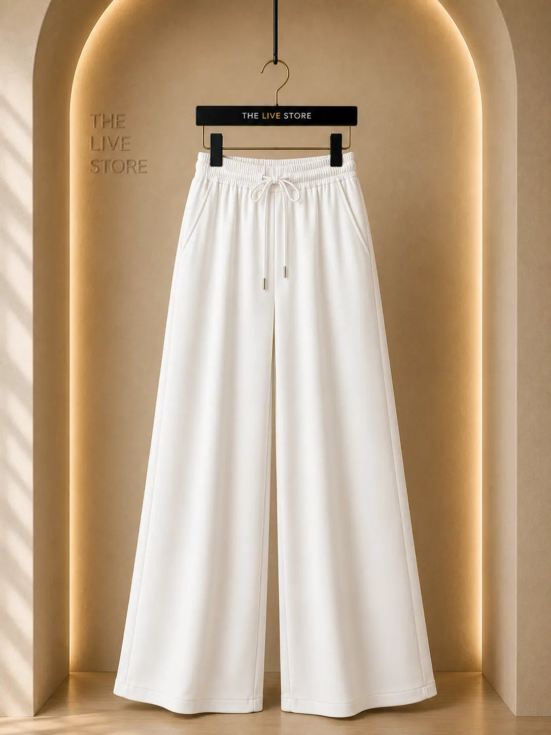 WHITE FLAPPER TROUSER