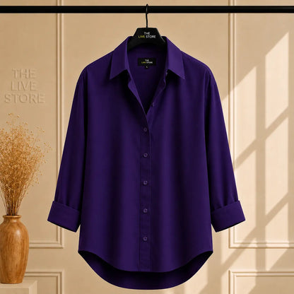 DARK PURPLE BUTTON DOWN SHIRT The Live Store