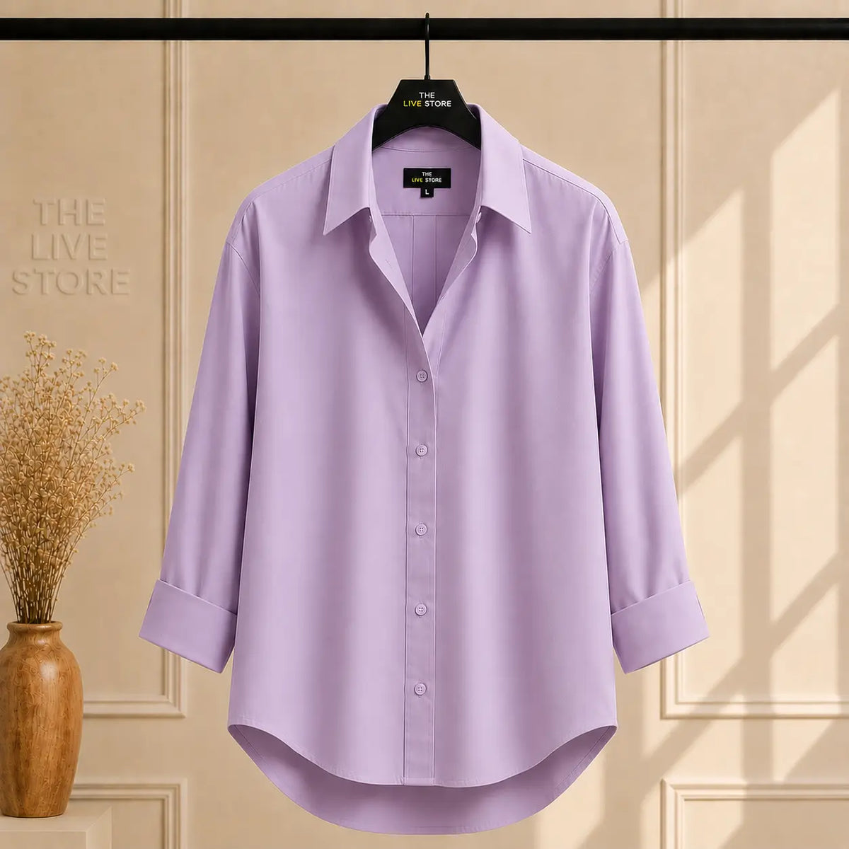 LILAC BUTTON DOWN SHIRT The Live Store