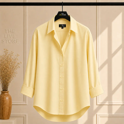 BUTTER YELLOW BUTTON DOWN SHIRT The Live Store