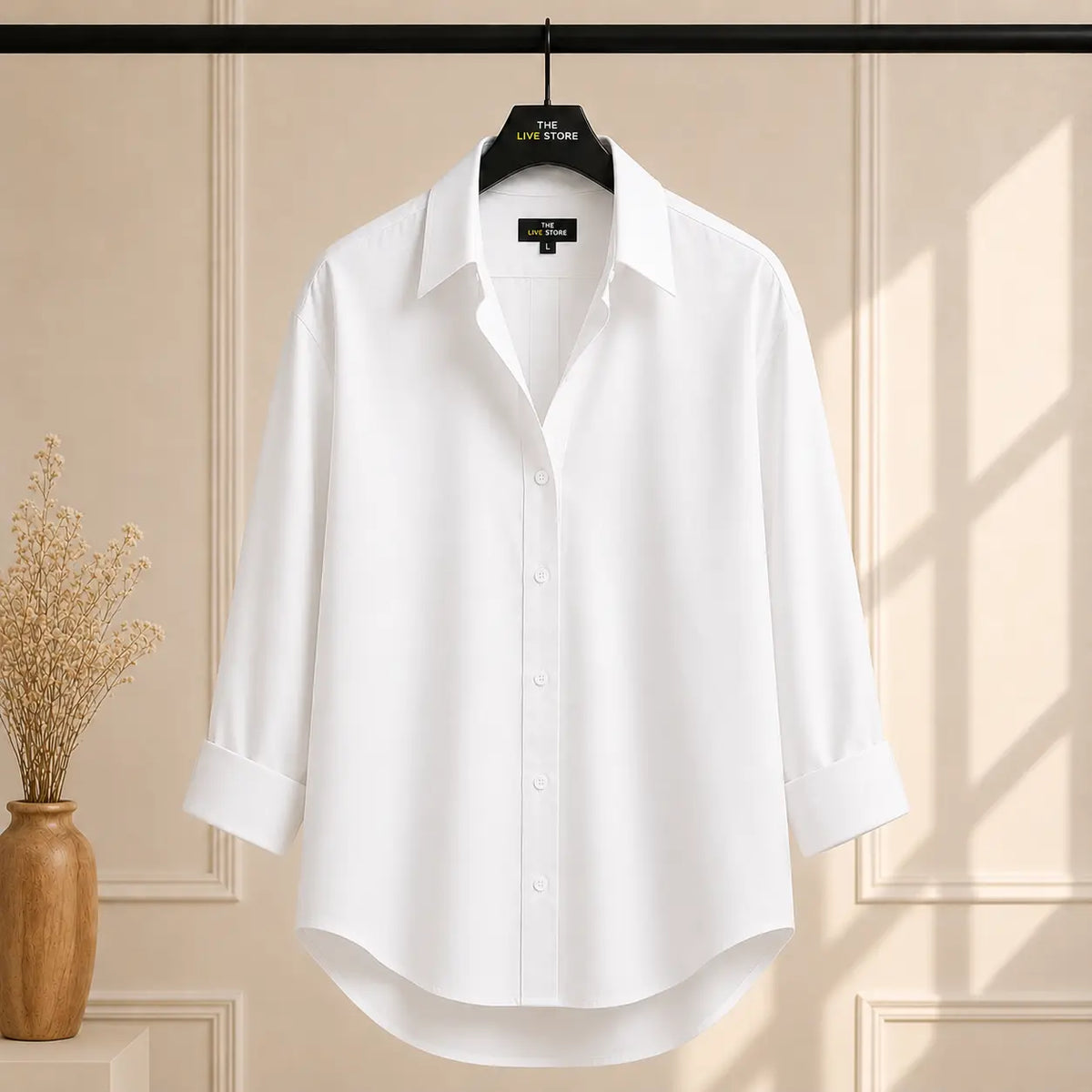 WHITE BUTTON DOWN SHIRT The Live Store