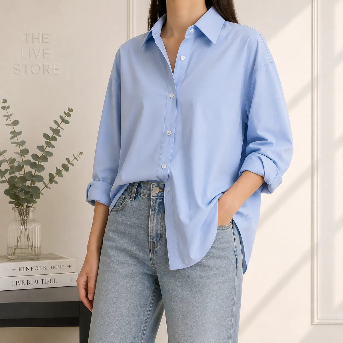 SKY BLUE BUTTON DOWN SHIRT The Live Store