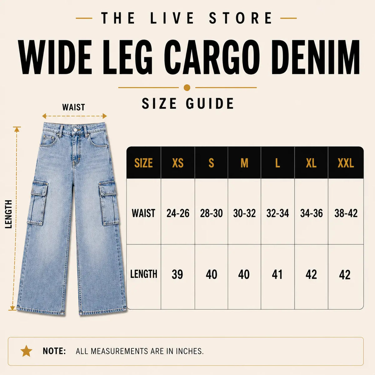 JET BLACK WIDE LEG CARGO JEANS The Live Store