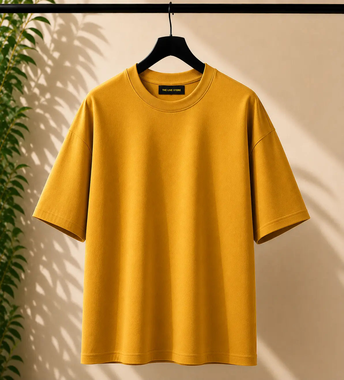 MUSTARD DROP SHOULDER TEE the live store
