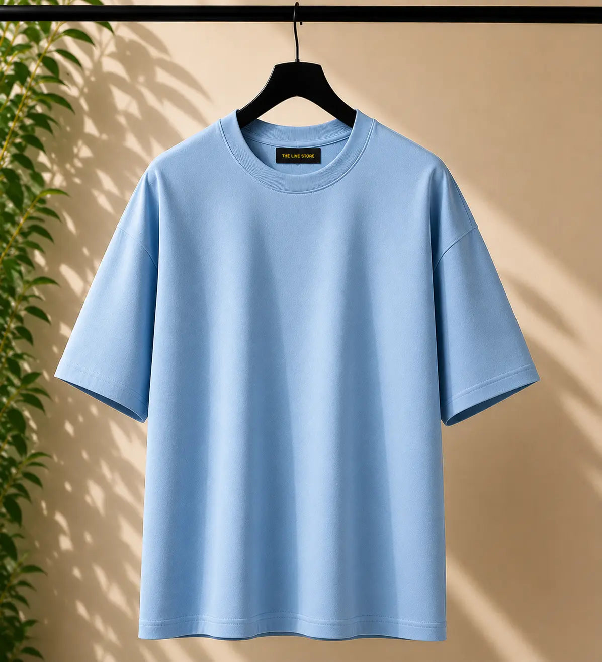 SKY BLUE DROP SHOULDER TEE the live store
