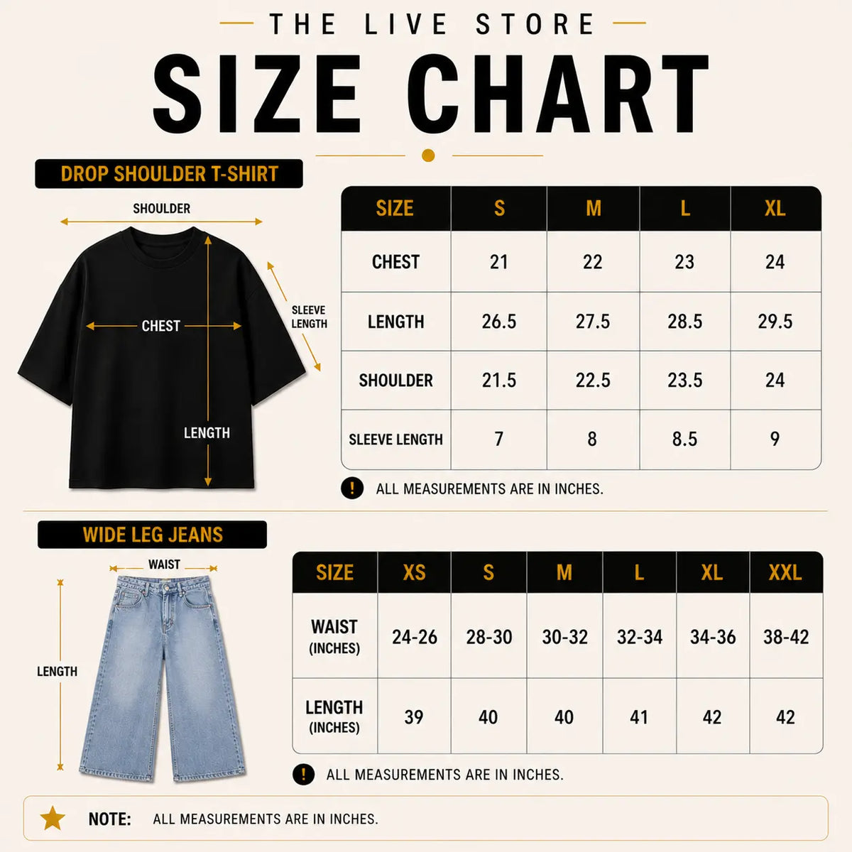 DUO PACK (NAVY BLUE DROP SHOULDER TEE & SKY BLUE WIDE LEG JEANS) The Live Store