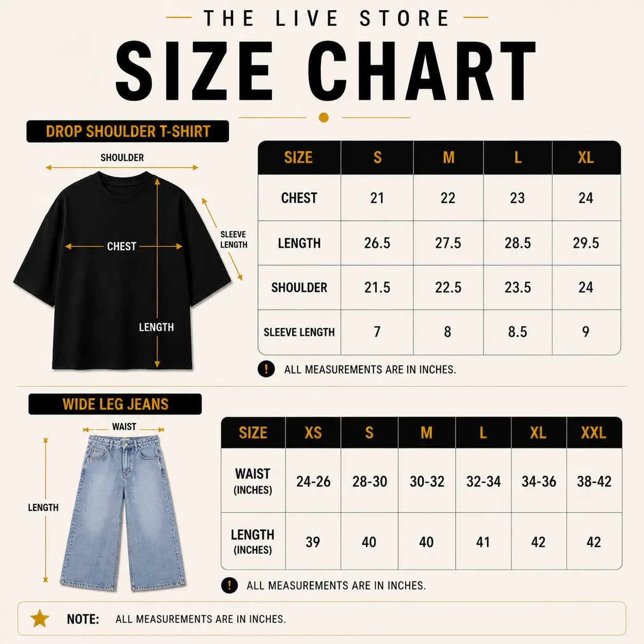 DUO PACK (NAVY BLUE DROP SHOULDER TEE & SKY BLUE WIDE LEG JEANS) The Live Store