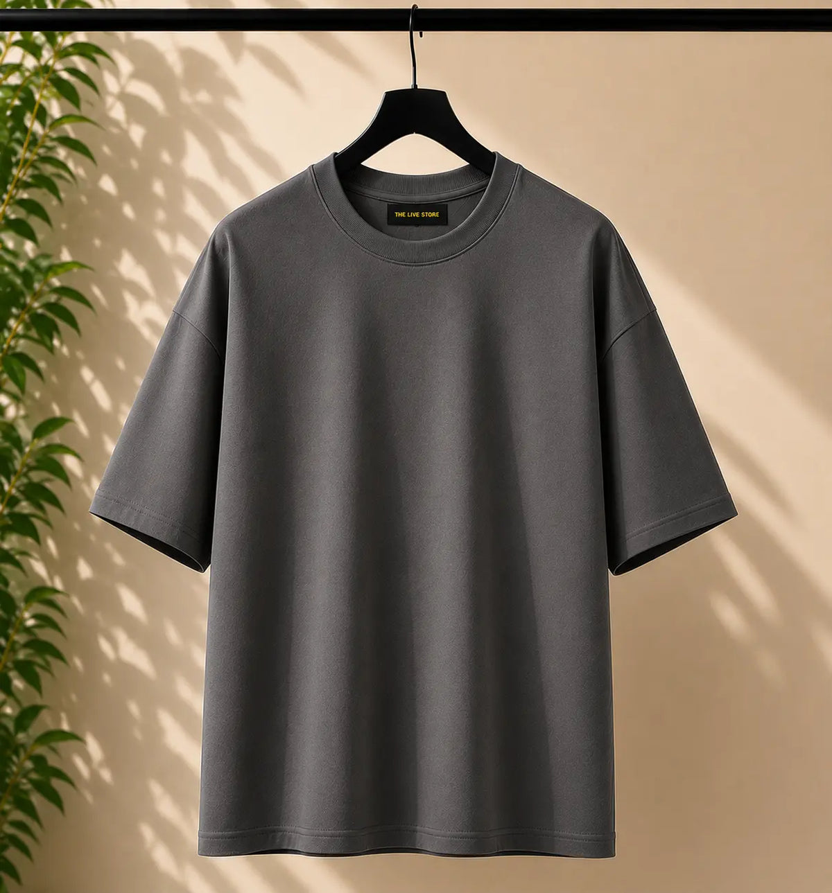 CHARCOAL DROP SHOULDER TEE the live store