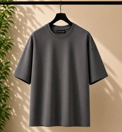 CHARCOAL DROP SHOULDER TEE the live store