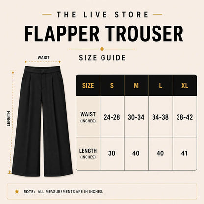 BLACK FLAPPER TROUSER